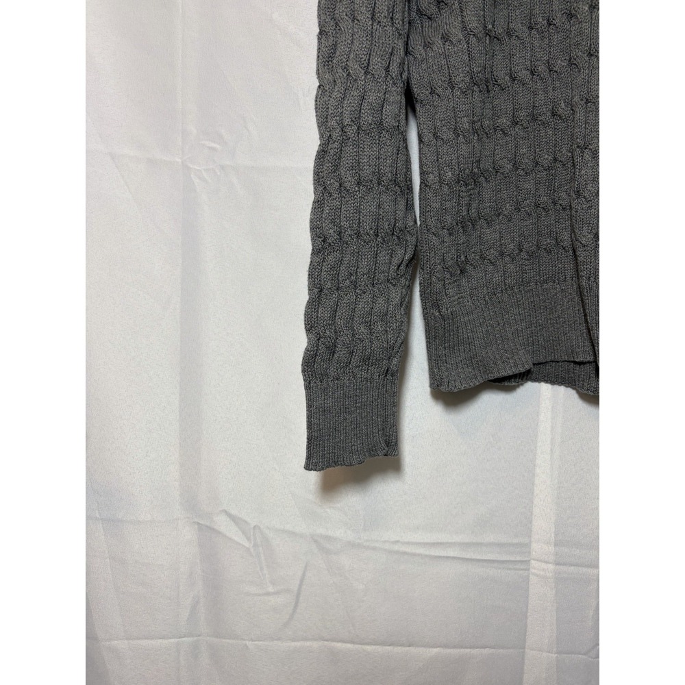 Daniel Cremieux Cotton Cable Knit  Sweater Men's Grey  Size‎ L Grandpa Core - Picture 3 of 12